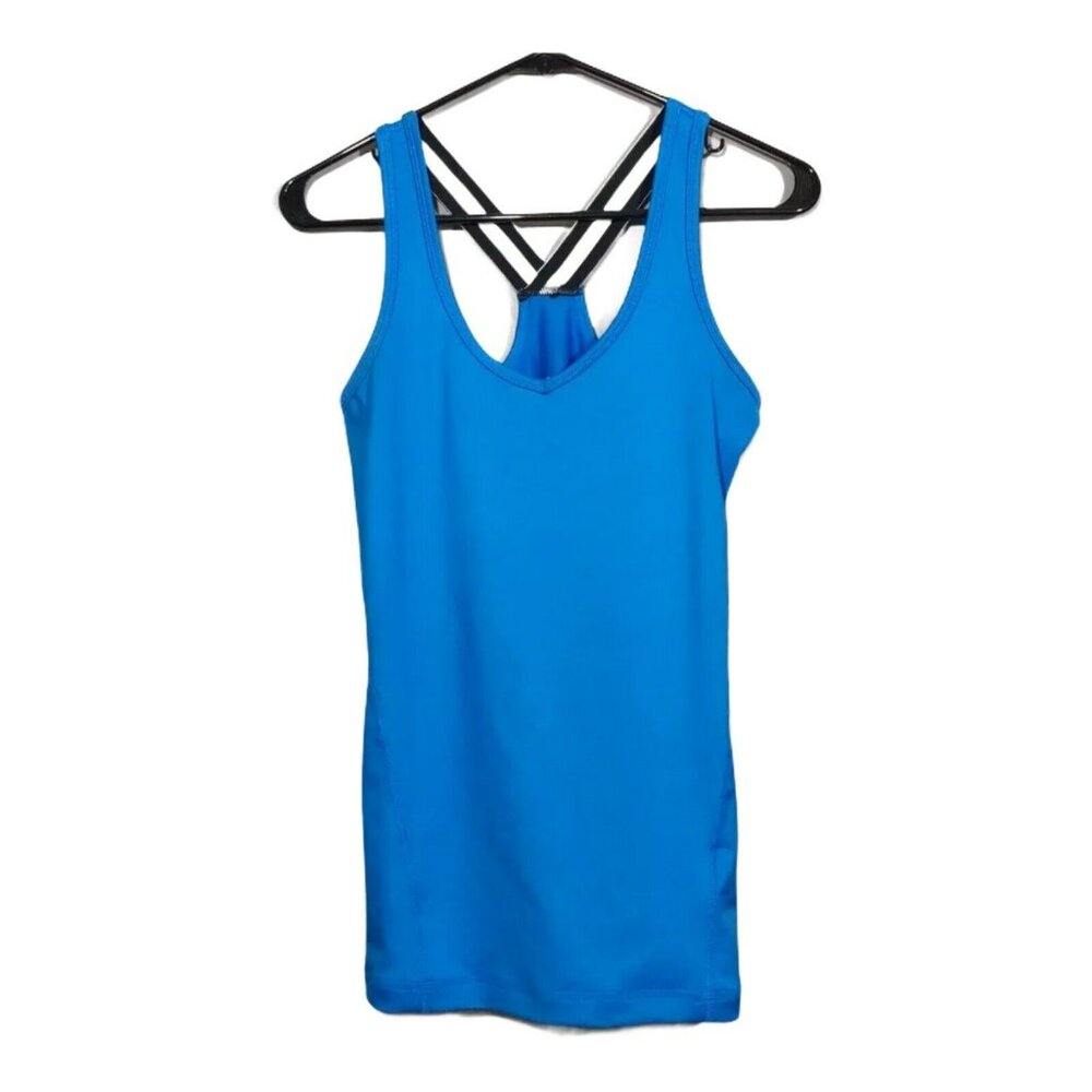 Zella Tank Top Running Racerback Women Size S Blue Workout Sports Yoga Gym Strap